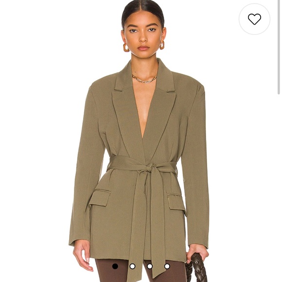Bardot Jackets & Blazers - NEW WITH TAGS- Belted Blazer in Olive